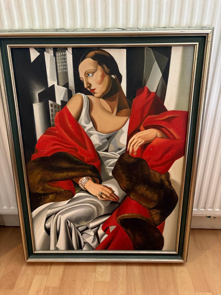 Replica van Tamara de Lempicka schilderij, Ophalen of Verzenden