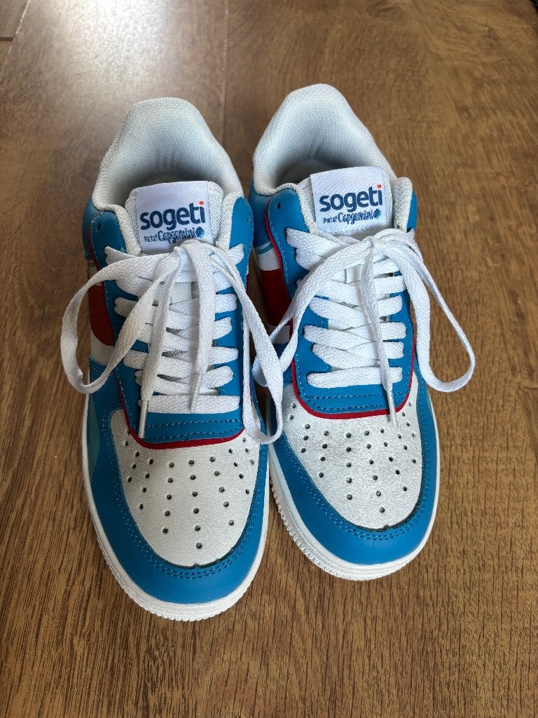 Sogeti Capgemini sneakers blauw/rood/wit | 39, Blauw, Ophalen of Verzenden, Sneakers of Gympen, Zo goed als nieuw