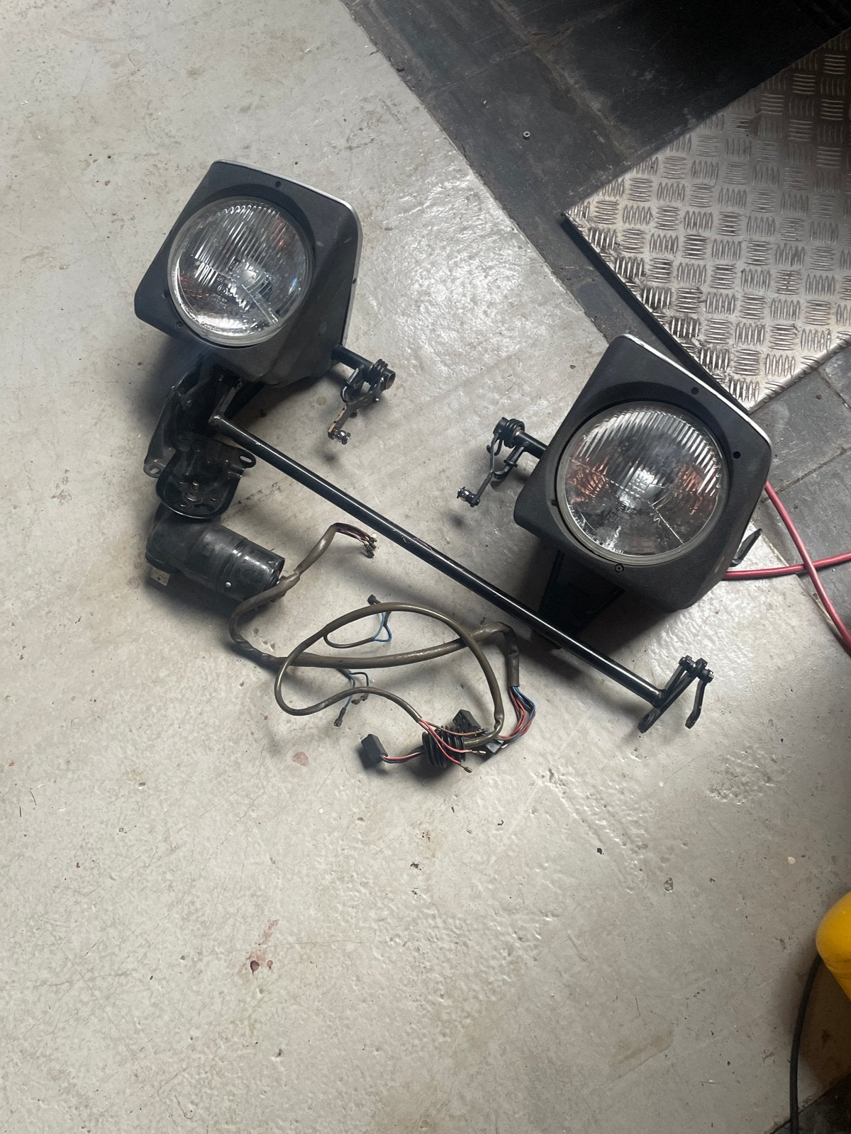 Porsche 924/944 Koplampset met aandrijving en motor, Ophalen of Verzenden, Gebruikt, Porsche