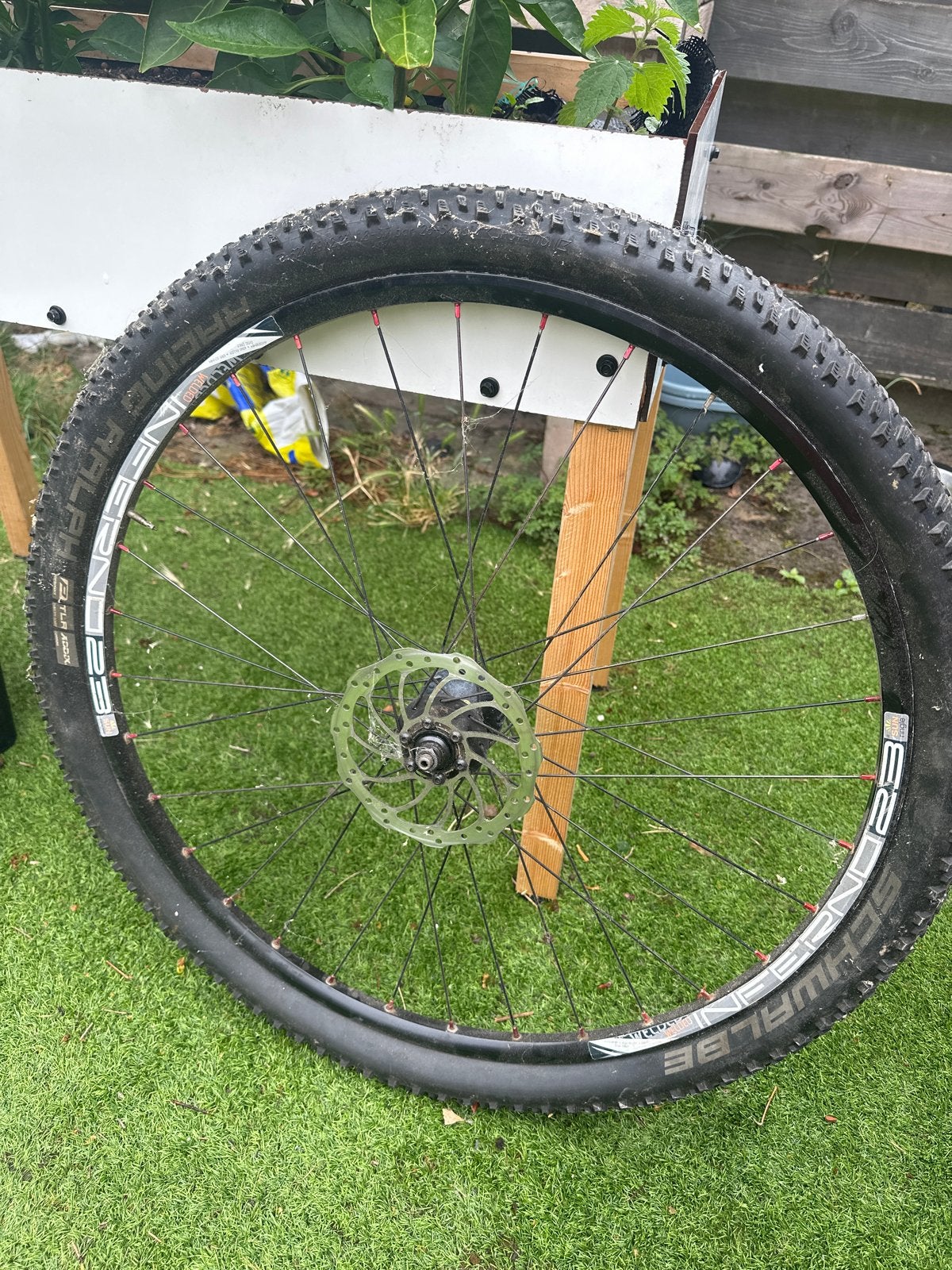 Mountainbike wiel 29 inch met Schwalbe band, Fietsen en Brommers, Fietsonderdelen, Gebruikt, Aluminium, Mountainbike, Ophalen