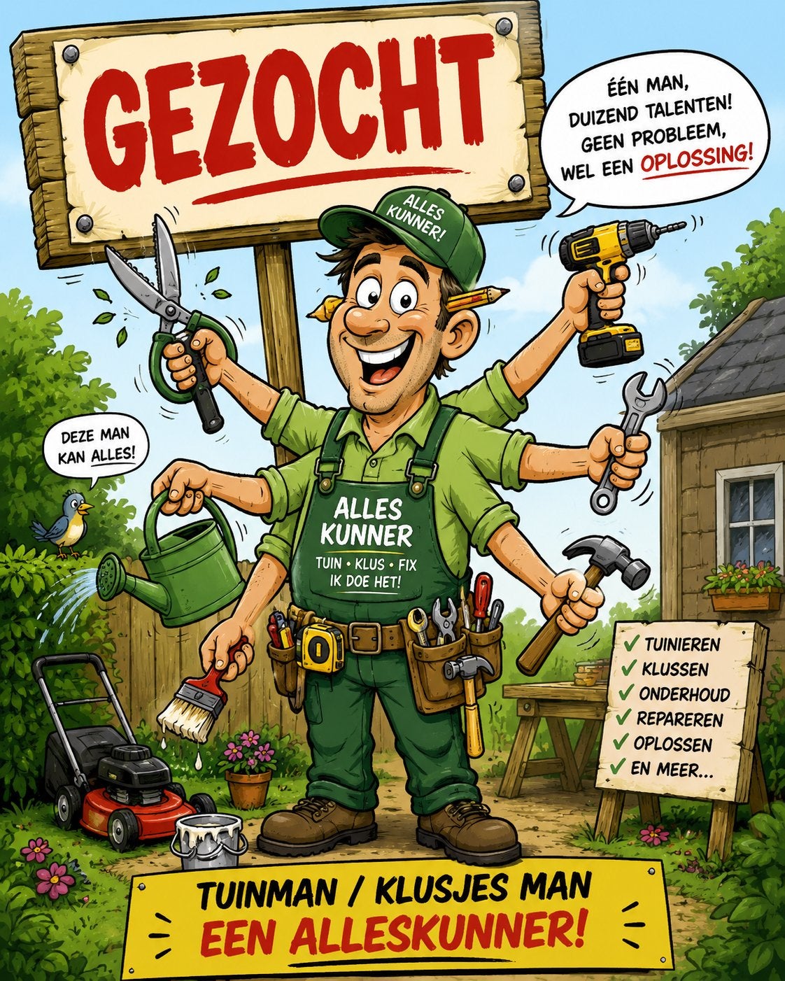 Tuinman / klusjes man minimaal 4 uur per week in vinkeveen, Volle zon, 100 tot 250 cm, Zomer, Overige soorten