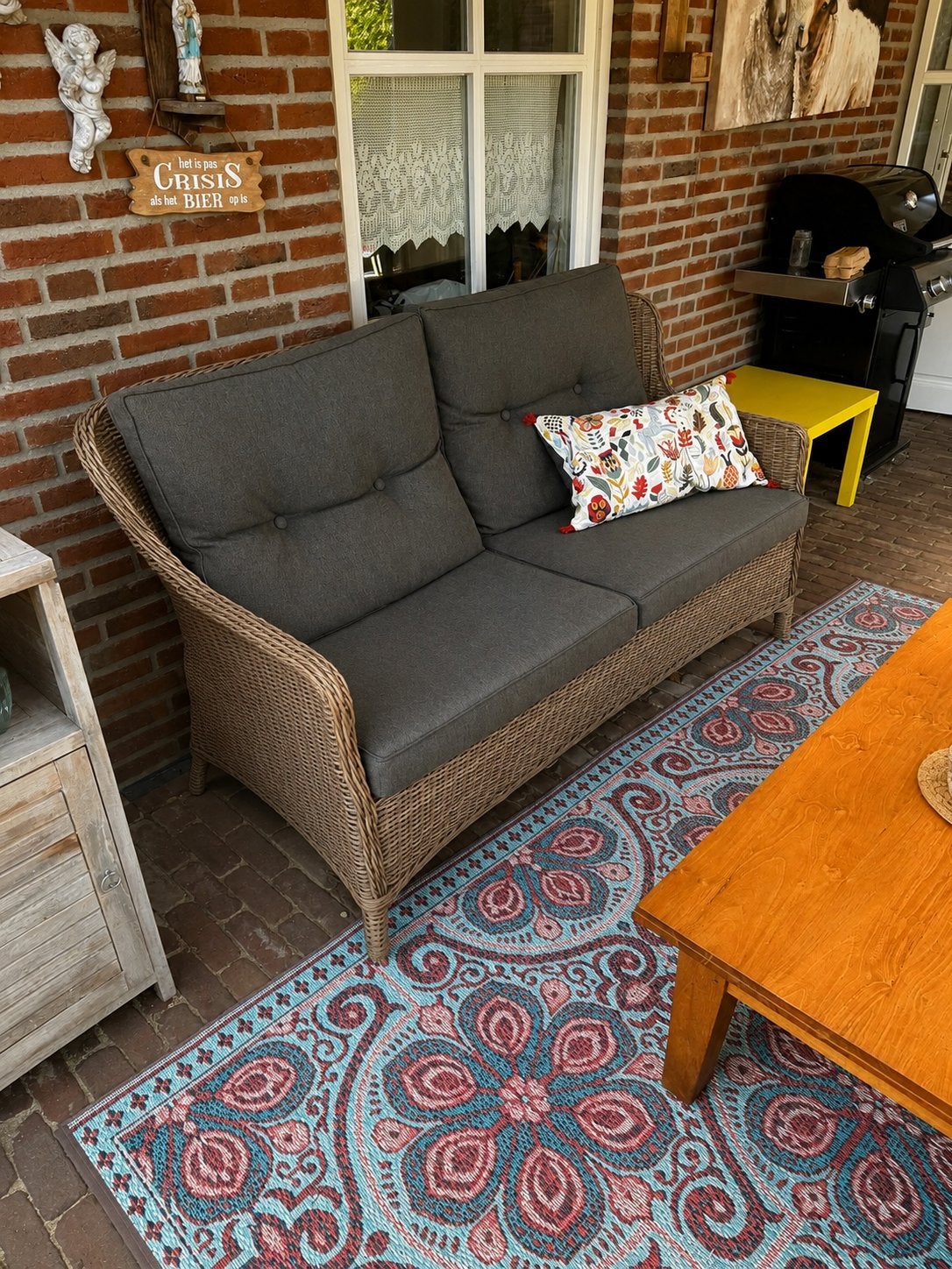 Nette B7 club collection loungeset: bank en 2 stoelen, Ophalen, 4 zitplaatsen, Gebruikt, Loungeset