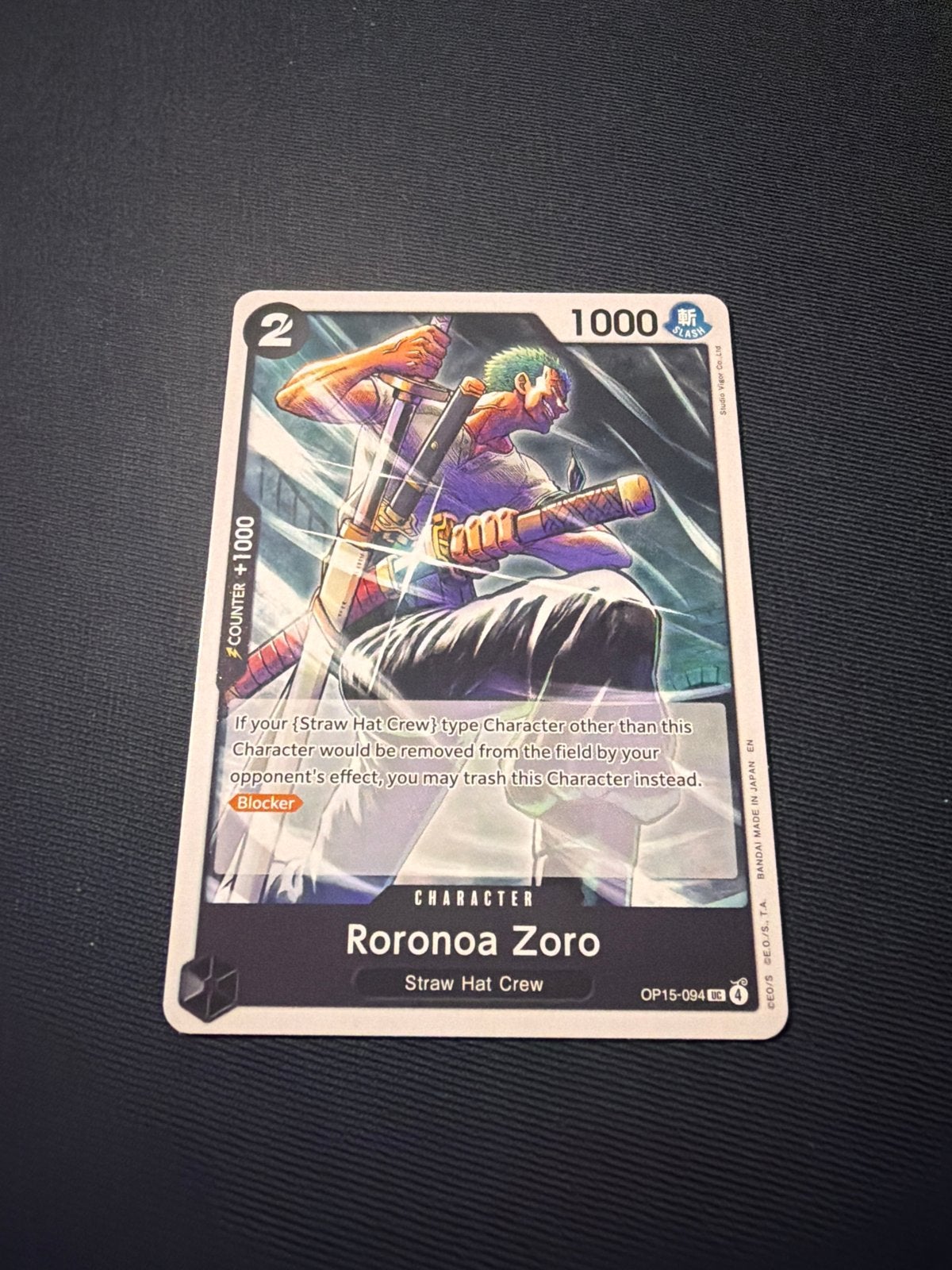 One Piece Card Game Roronoa Zoro OP15-094 C, Ophalen of Verzenden, Zo goed als nieuw, Losse kaart