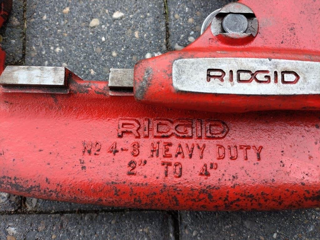 Ridgid 4-S heavyduty Pijpsnijder.En Half inch tot 2 1/2 inch, Ophalen of Verzenden, Gebruikt, Snijgereedschap