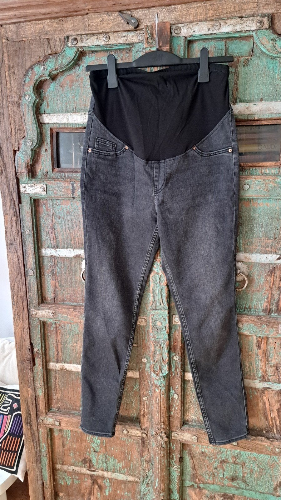 H&M Mama zwangerschapsjeans - Maat M, Maat 38/40 (M), Zwart, Ophalen of Verzenden, H&M Mama