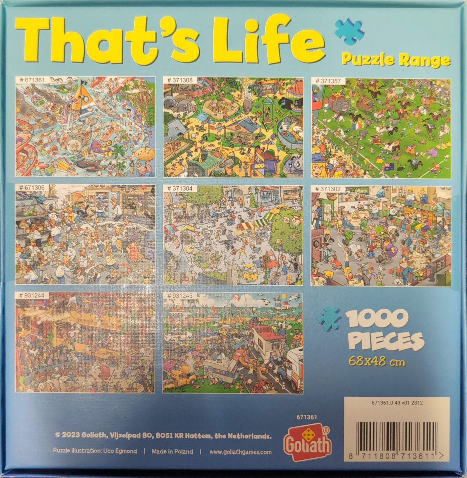 Goliath That's Life Waterpret 1000 stukjes, Ophalen of Verzenden, 500 t/m 1500 stukjes, Nieuw, Legpuzzel