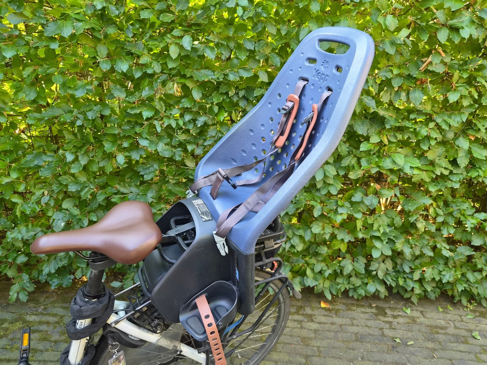 Blauw Yepp Achterzitje Maxi - Goede staat, Ophalen, Achterzitje, Yepp, 9 t/m 36 kg