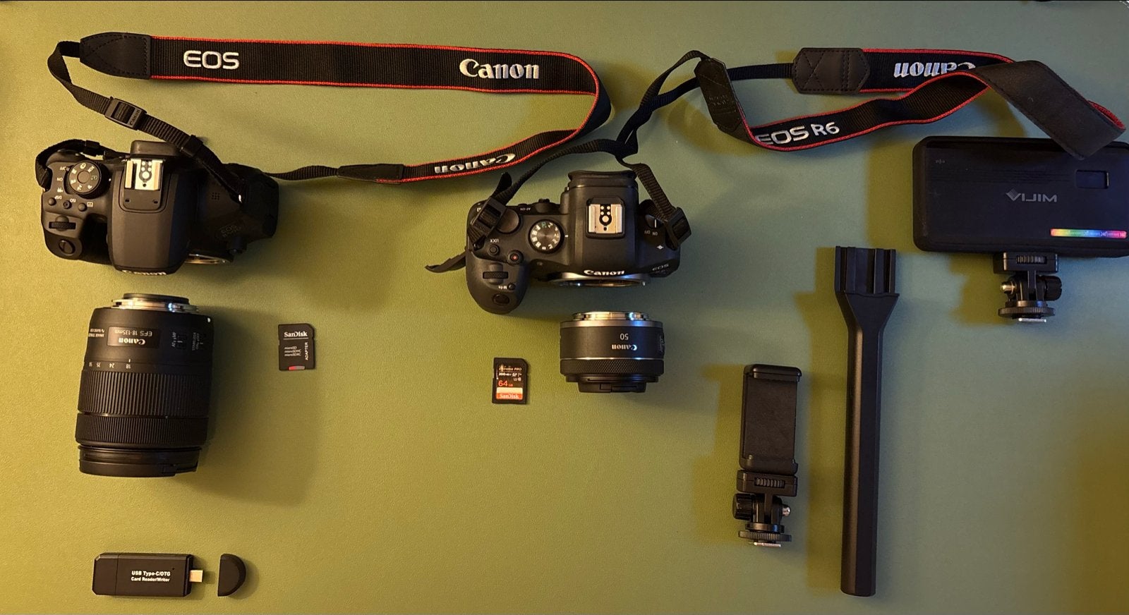 Canon EOS R6 en 850D camera set met accessoires, Ophalen, Spiegelreflex, Canon, Beeldstabilisatie