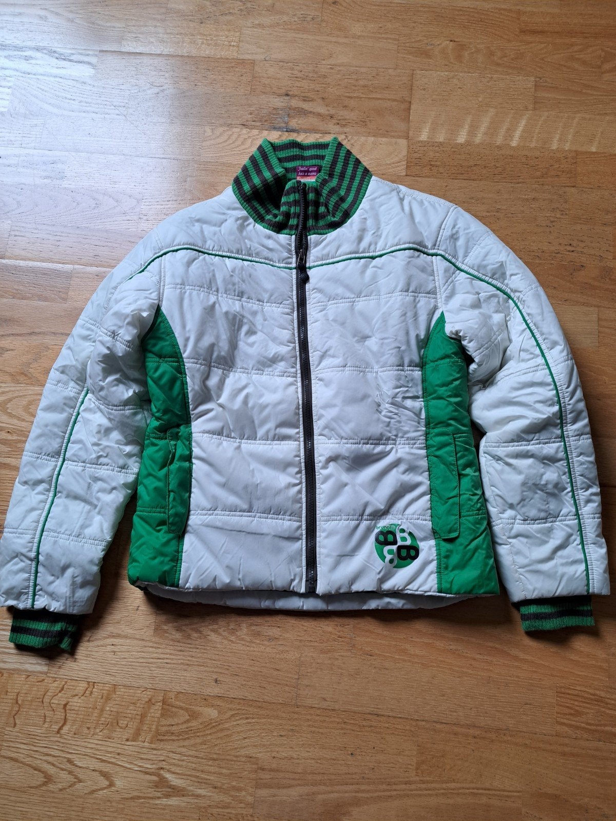 Wit groene winterjas,  Brunoti, maat M, Ophalen of Verzenden, Zo goed als nieuw, Maat 38/40 (M), Wit