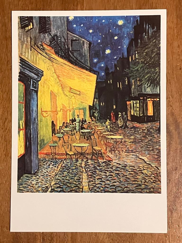 Van Gogh - Caféterras bij nacht in Arles, Ophalen of Verzenden, 1980 tot heden, Ongelopen, Stad of Dorp