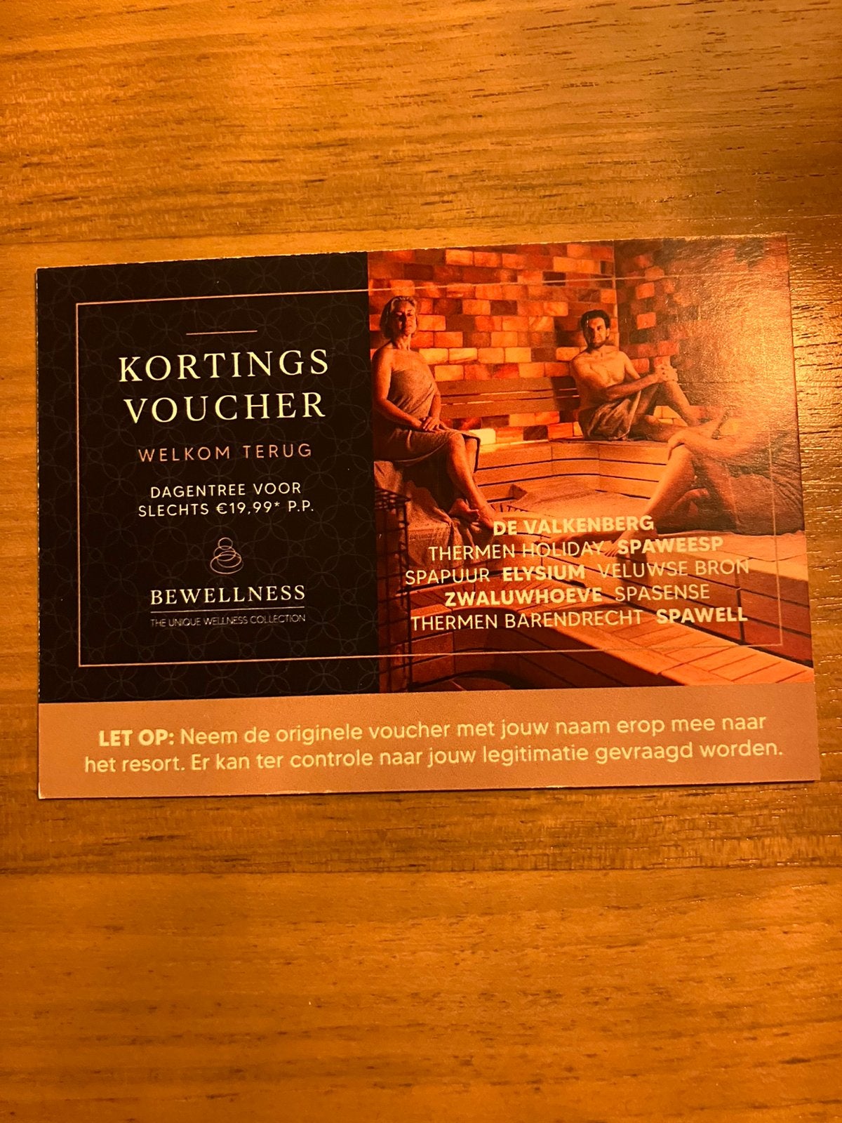 Kortingsvoucher 2pers. sauna bewellness diverse welness, Tickets en Kaartjes, Twee personen, Kortingsbon, Spa of Sauna