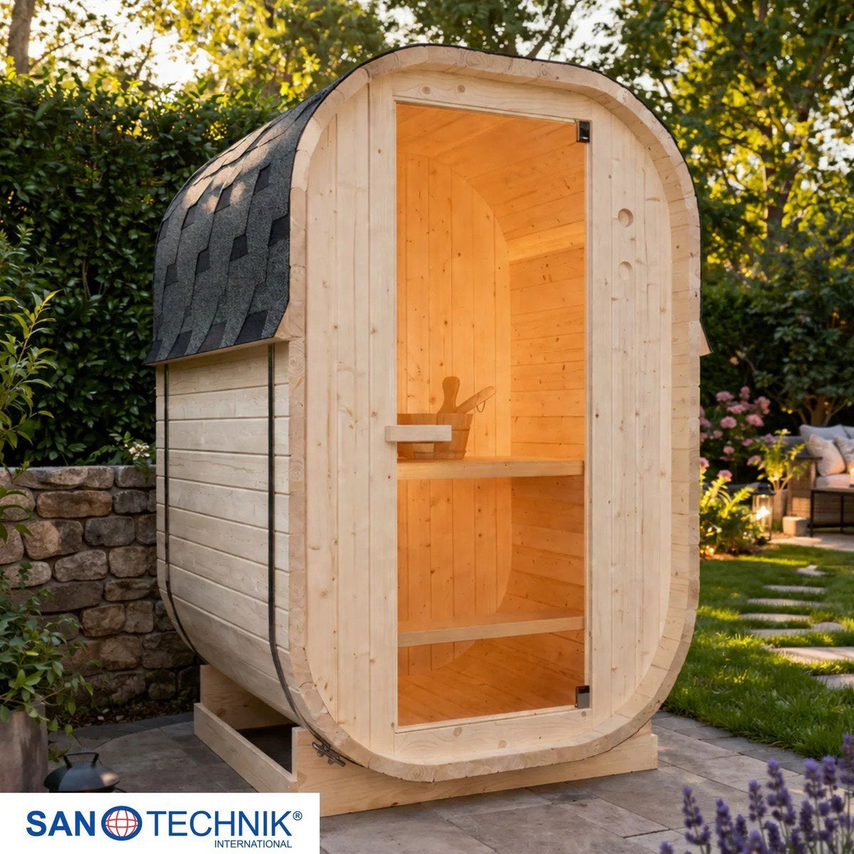 Compacte Buitensauna | 1-2 Persoons | 230V | Gratis Levering