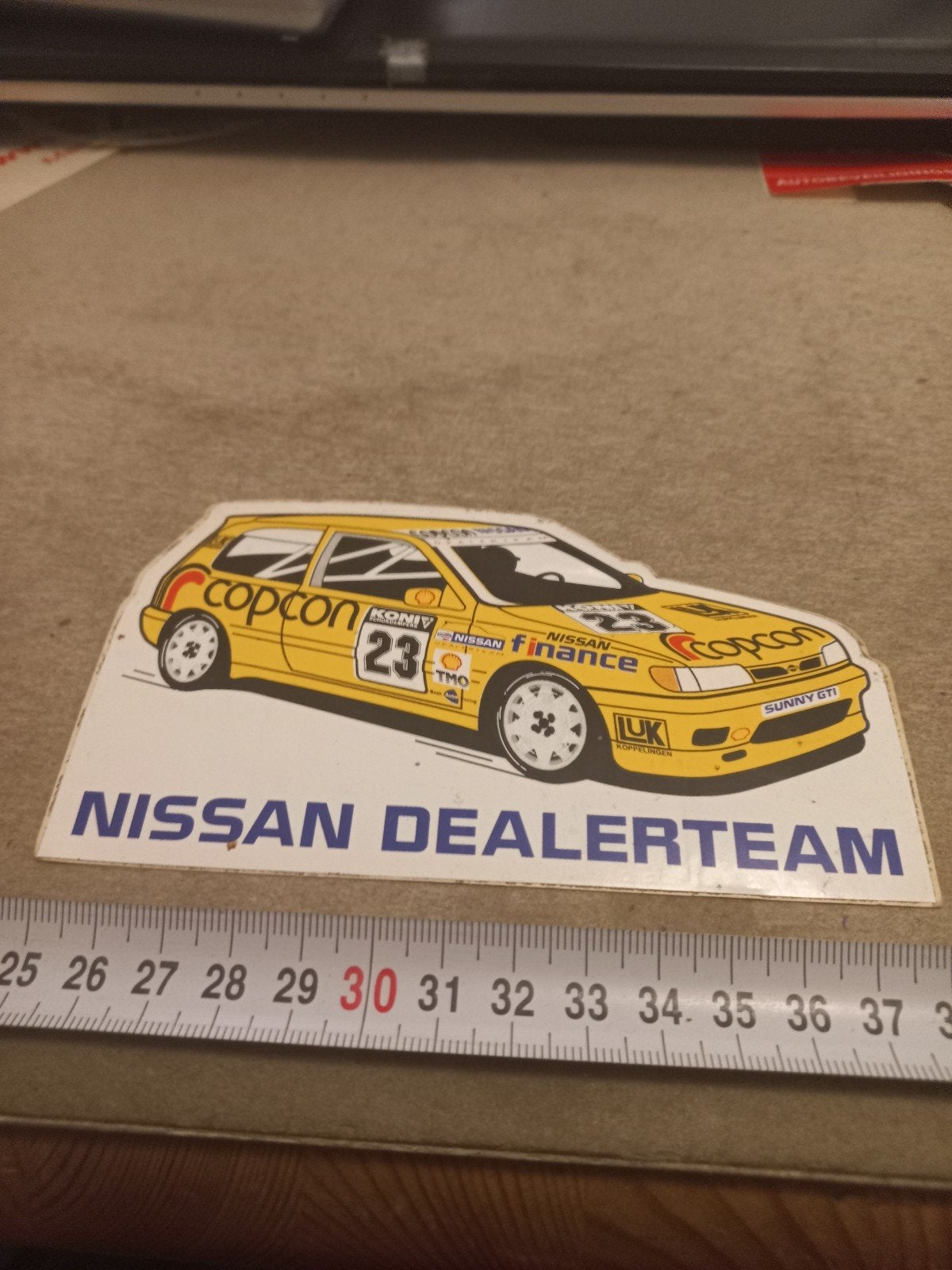 Nissan Dealerteam Sunny GTI Rally Sticker, Ophalen of Verzenden, Gebruikt