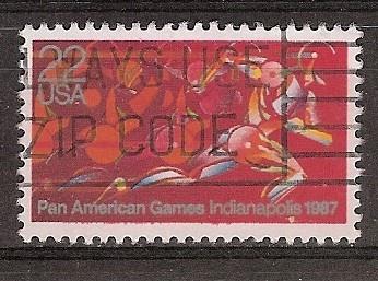 USA, Pan-Amerikaanse Spelen, 1987., Ophalen of Verzenden, Gestempeld, Noord-Amerika