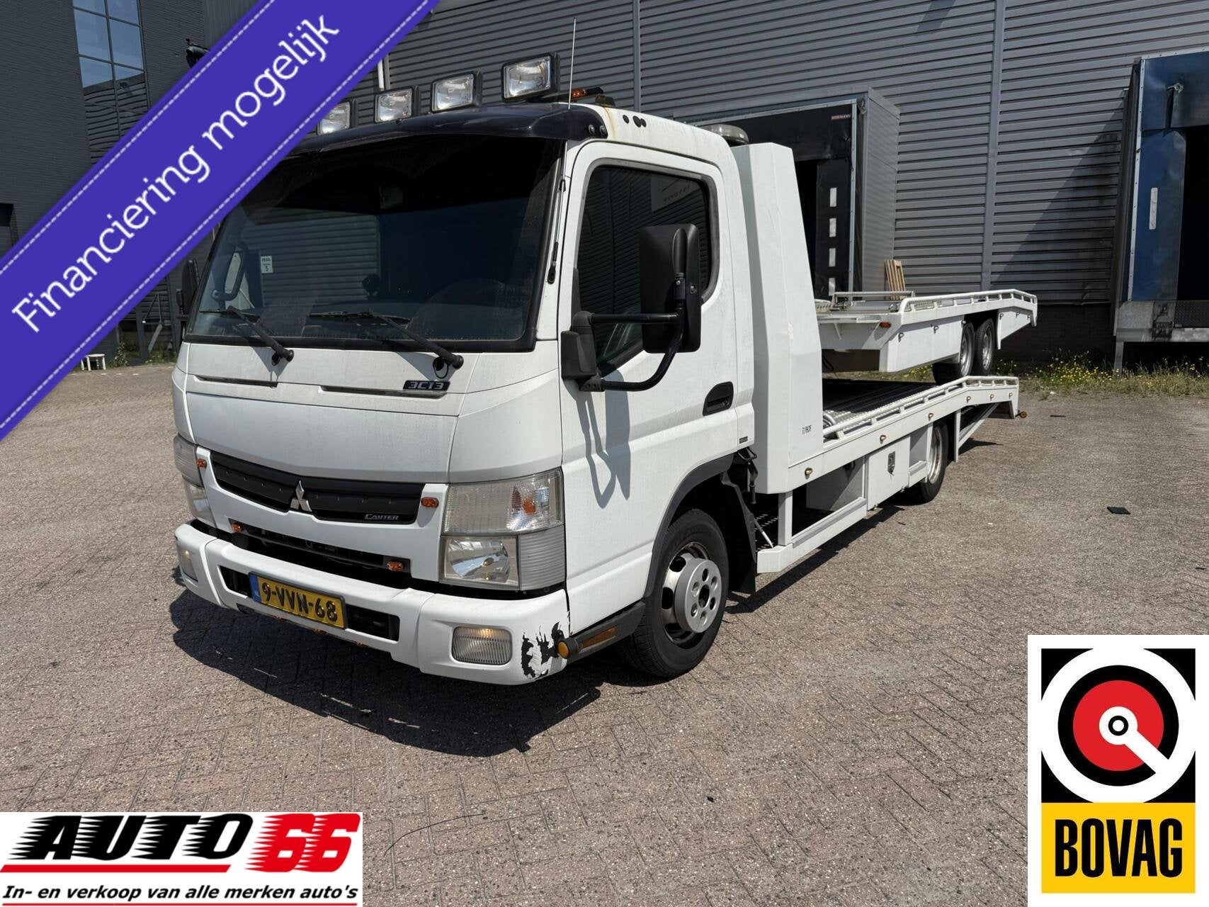 Mitsubishi Canter 3C13 3.0 DI 385 Oprijwagen met AIRCO, Auto's, Bestelauto's, Euro 5, Stof, Zwart, 4 cilinders