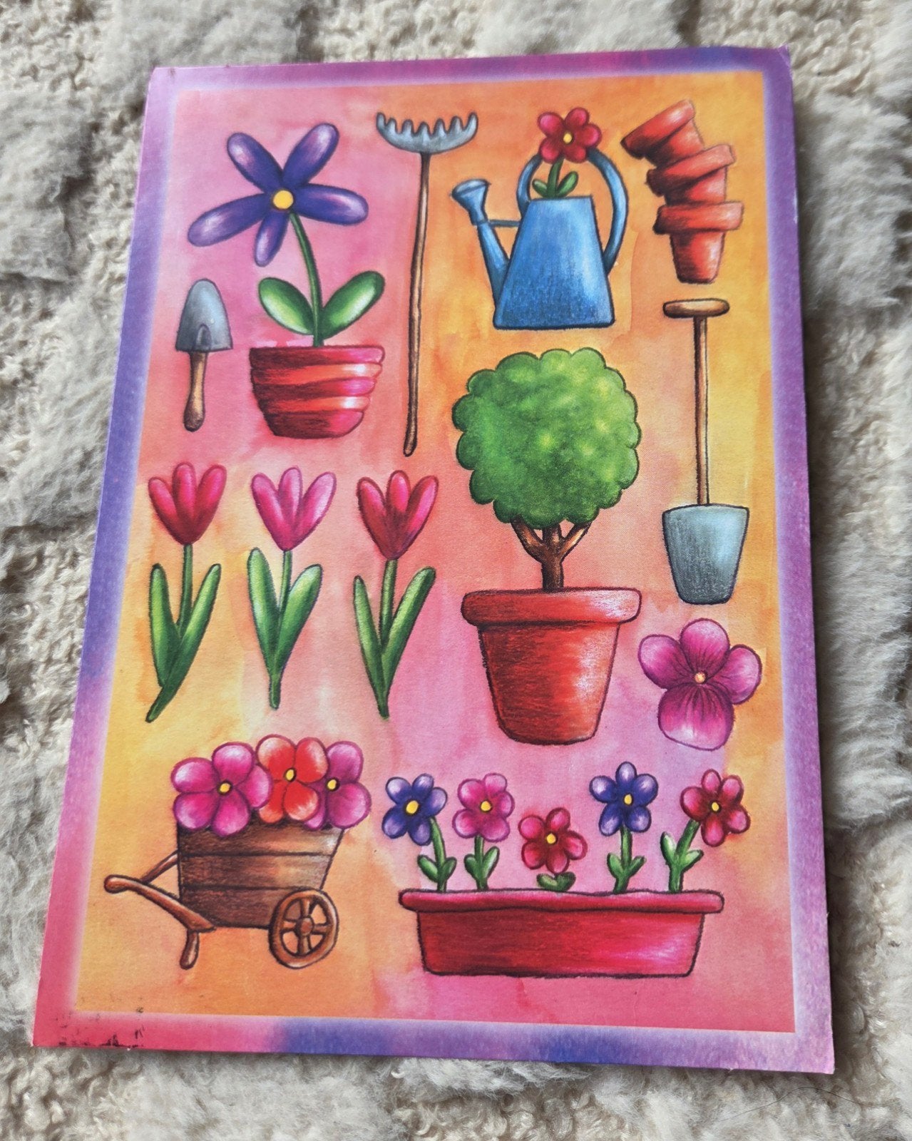 Kinderpostzegel ansichtkaart 2004 - Tuin thema, Verzenden, 1980 tot heden, Gelopen, Kinderen