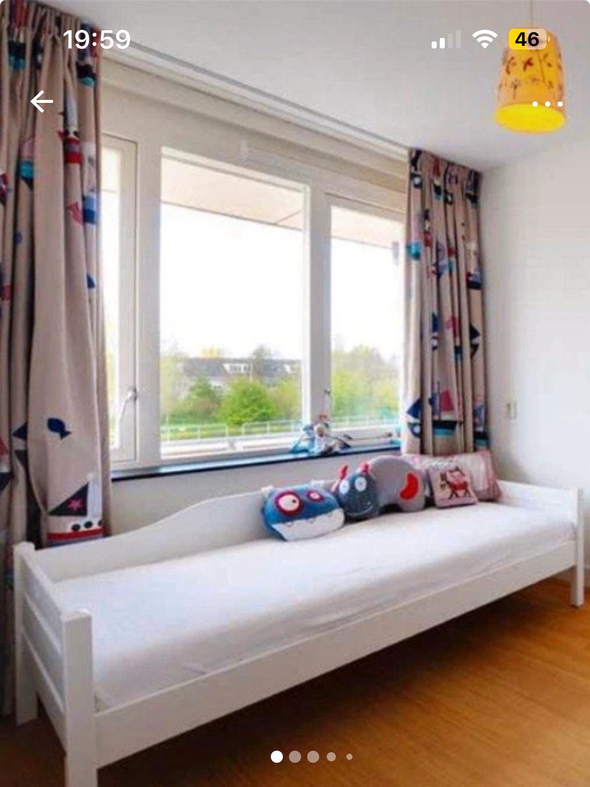 Houten bed 90x200 cm, Computers en Software, Audio-software, Ophalen, Zo goed als nieuw