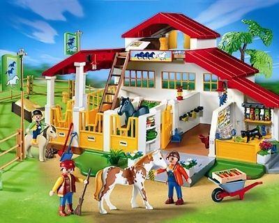 4190 + 6928 de manege + de paardentrailer, Ophalen of Verzenden, Nieuw, Complete set