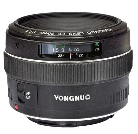 Yognuo EF 50mm/F1.4 voor Canon incl etui, Ophalen, Zo goed als nieuw, Standaardlens