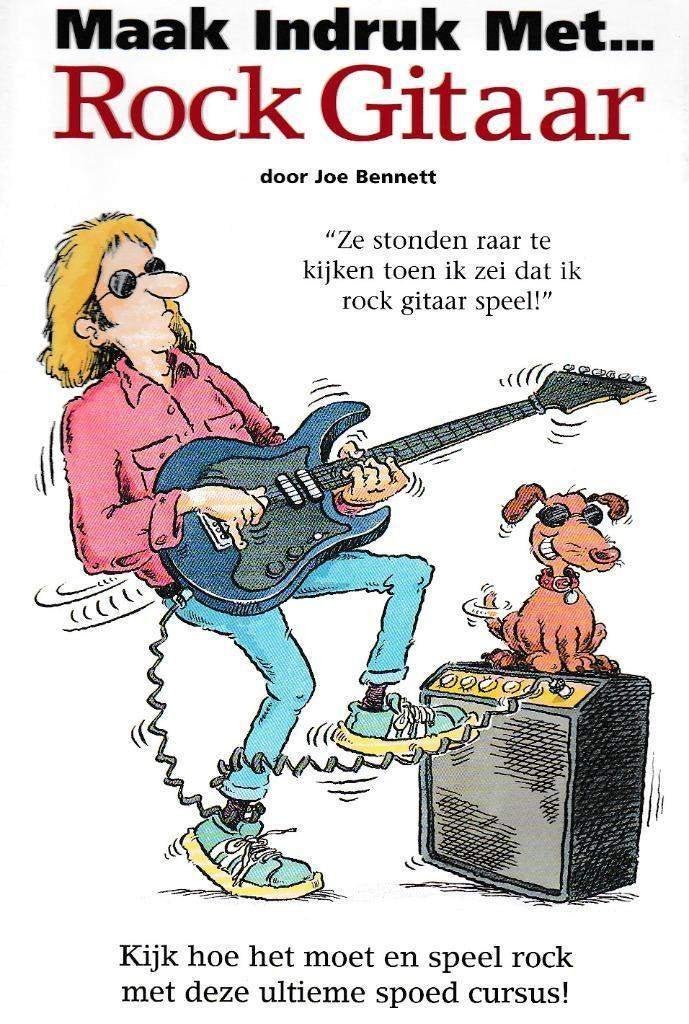 Maak indruk met Rock Gitaar-spoed cursus-boek-leuk-ook TAB, Gitaar, Overige genres, Les of Cursus, Ophalen of Verzenden