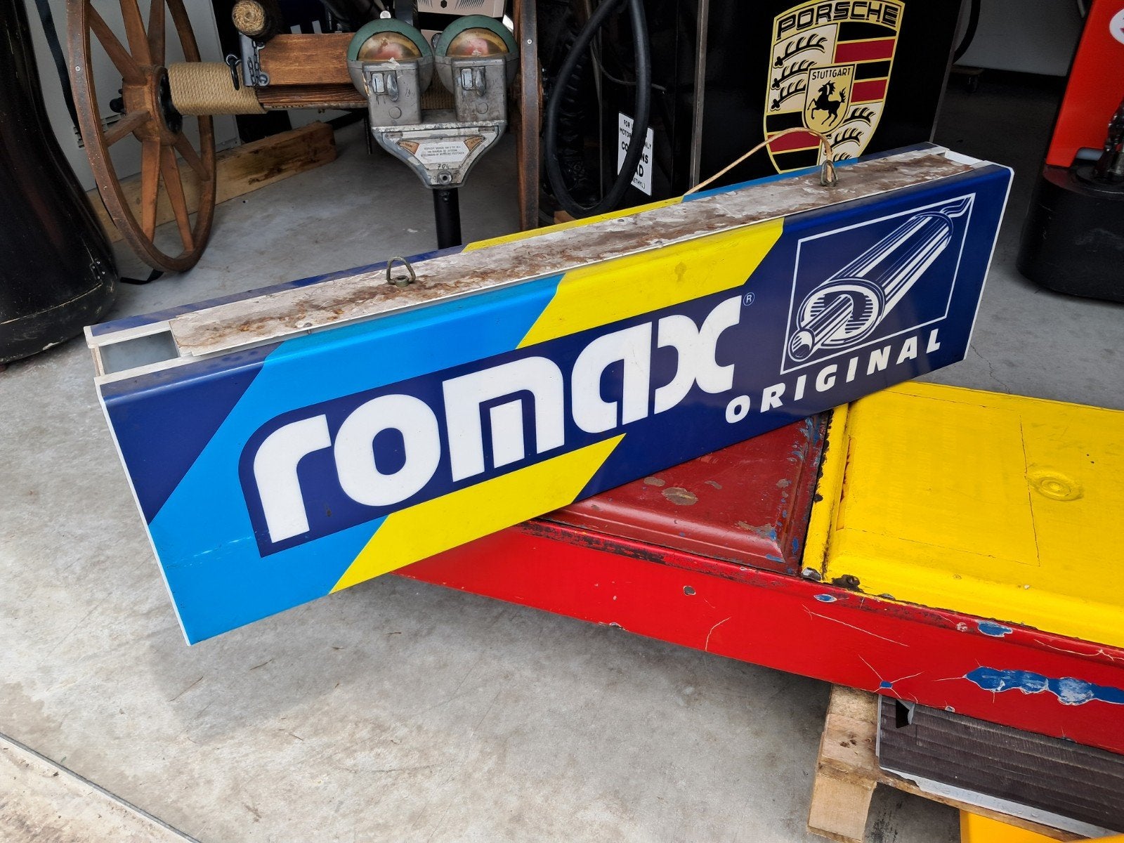 Dubbelzijdige oude originele ROMAX lichtbak 100cm bij 24cm, Ophalen, Eu, Gebruikt, Eu