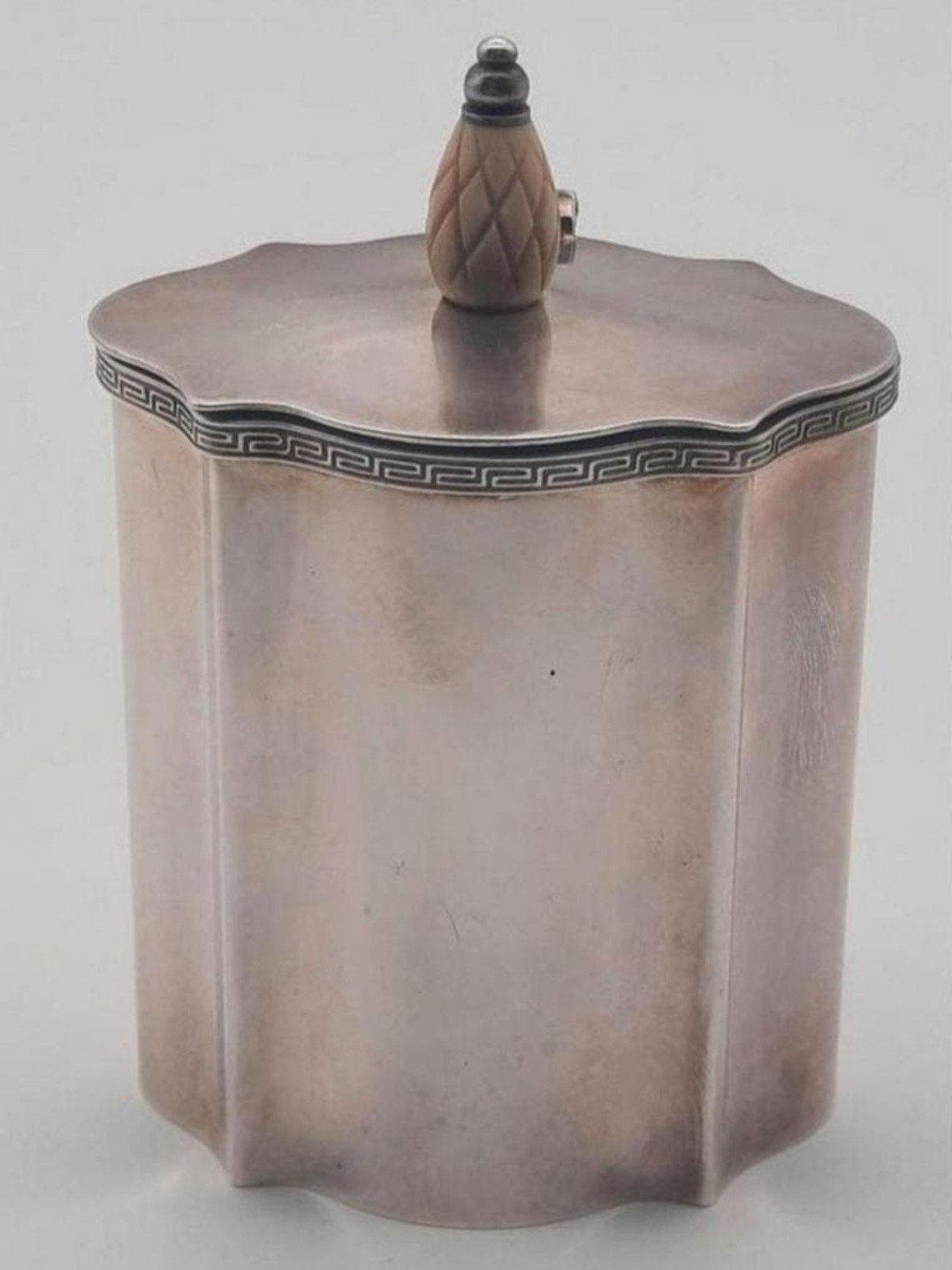 Vintage verzilverde Mappin & Webb theebus / tea caddy, Ophalen of Verzenden