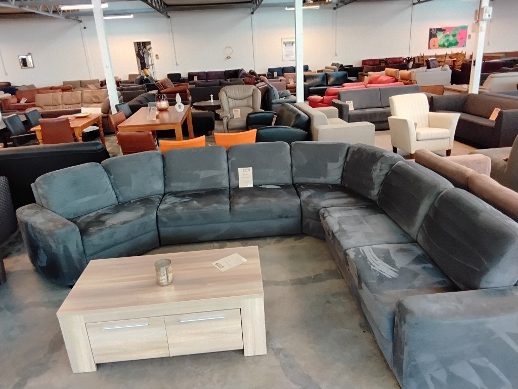 Hoekbank 360x280 cm, stof. Voor 450= Second Life Wolvega, Ophalen, Hoekbank, 300 cm of meer, Zo goed als nieuw