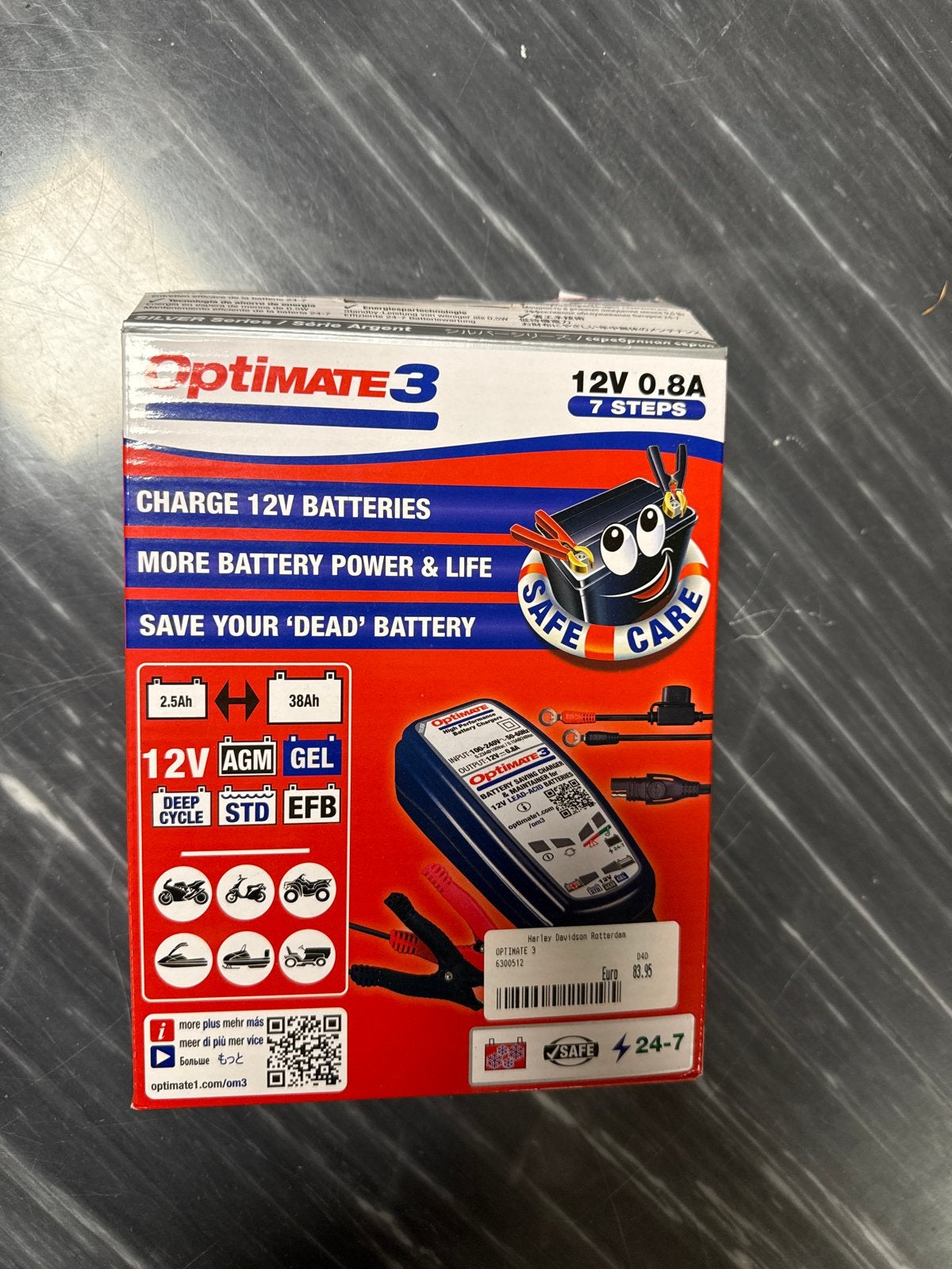 Optimate 3 Acculader 12V 0.8A - Nieuw in doos, Nieuw, Universele onderdelen