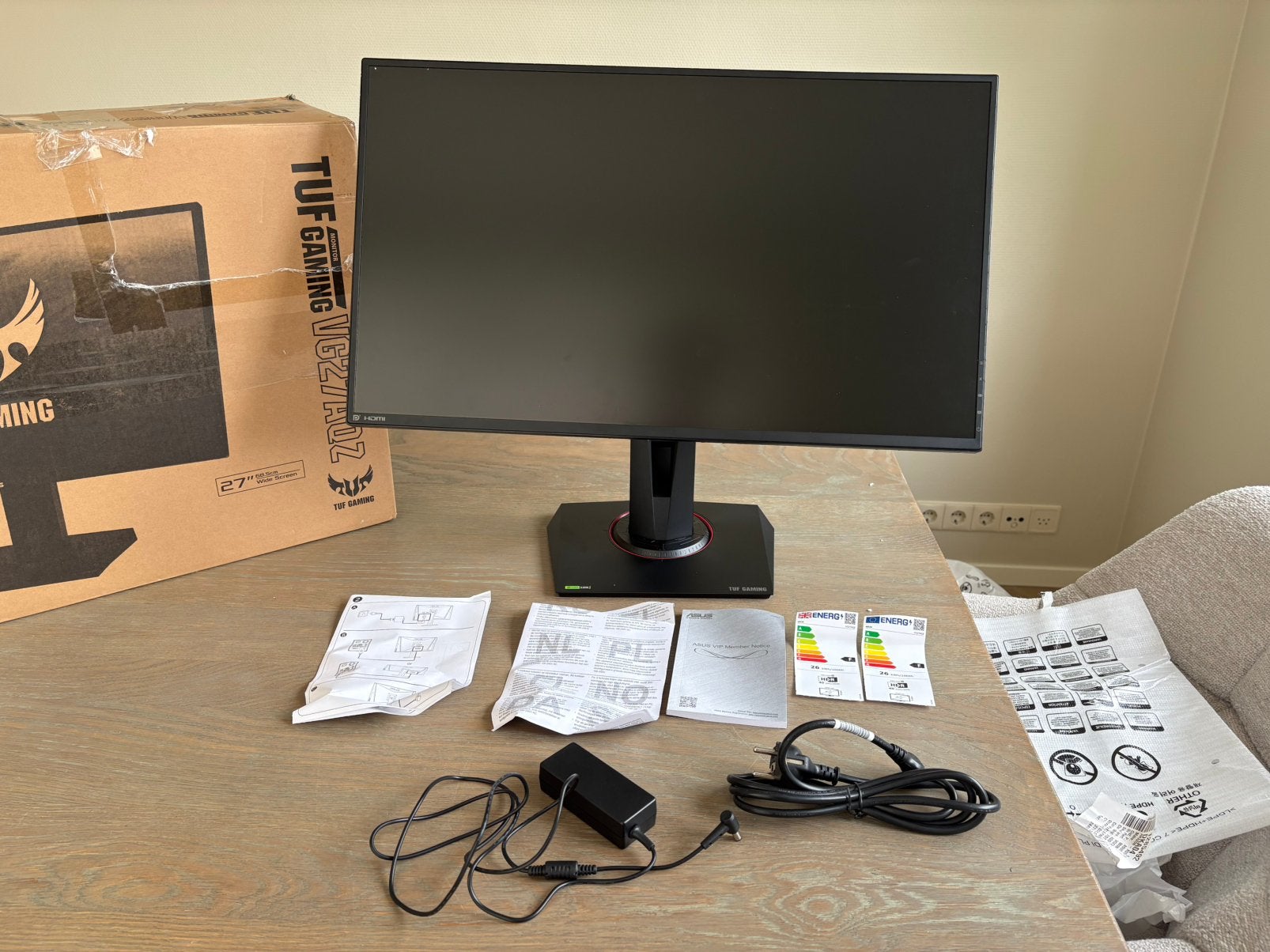 ASUS | Art.-Nr. 104833595 ASUS TUF Gaming VG27AQZ - 27 inch, Computers en Software, Monitoren, IPS, !, Ophalen of Verzenden, Zo goed als nieuw