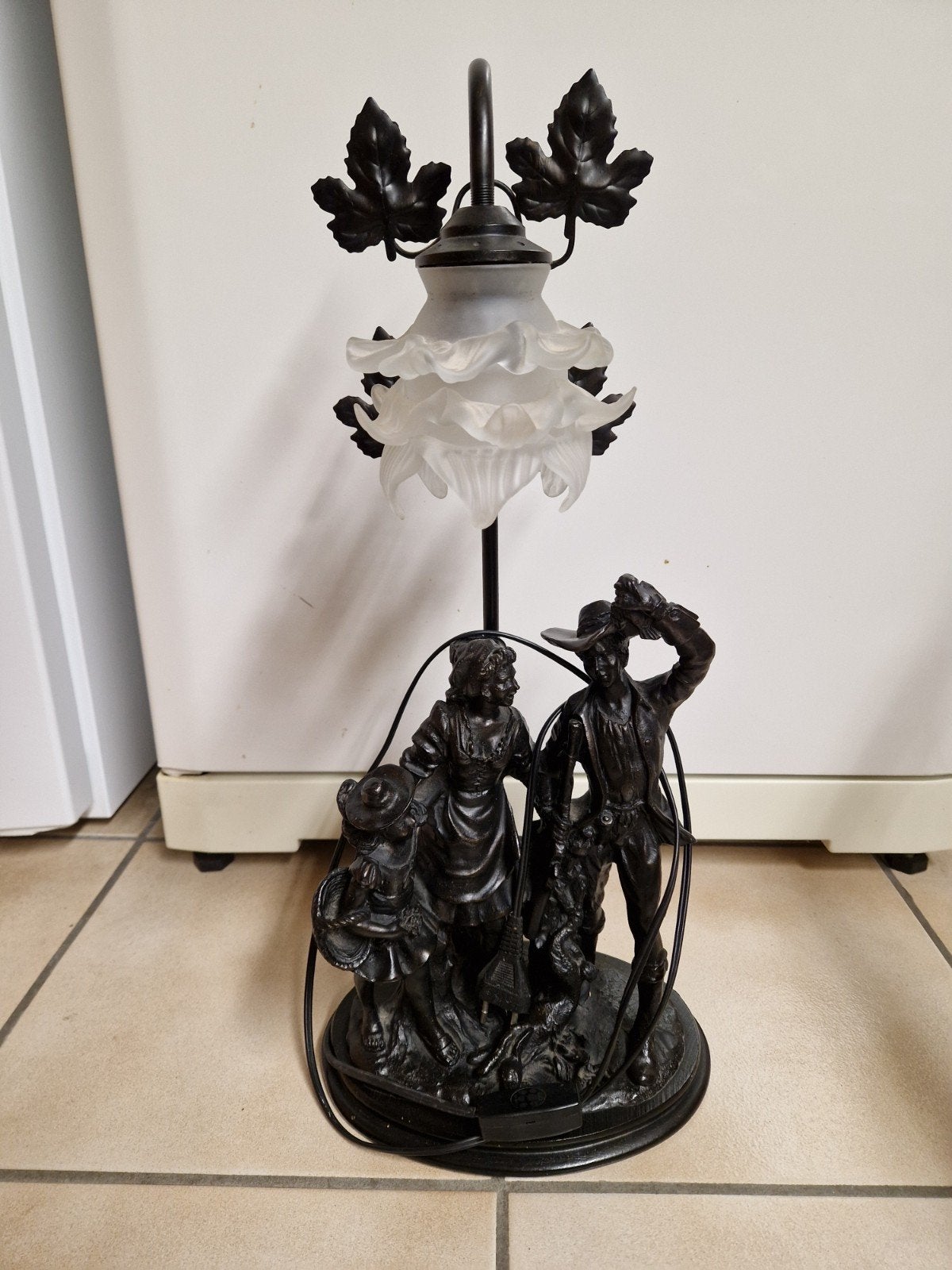 Art nouveau lamp Tafellamp Western, Ophalen, Zo goed als nieuw, 50 tot 75 cm