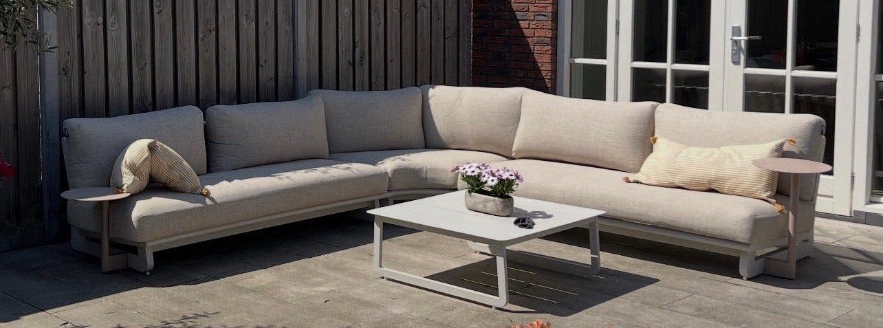 Lanterfant luxe loungeset 7-persoons - Zo goed als nieuw, Ophalen, Bank, Aluminium, Zo goed als nieuw