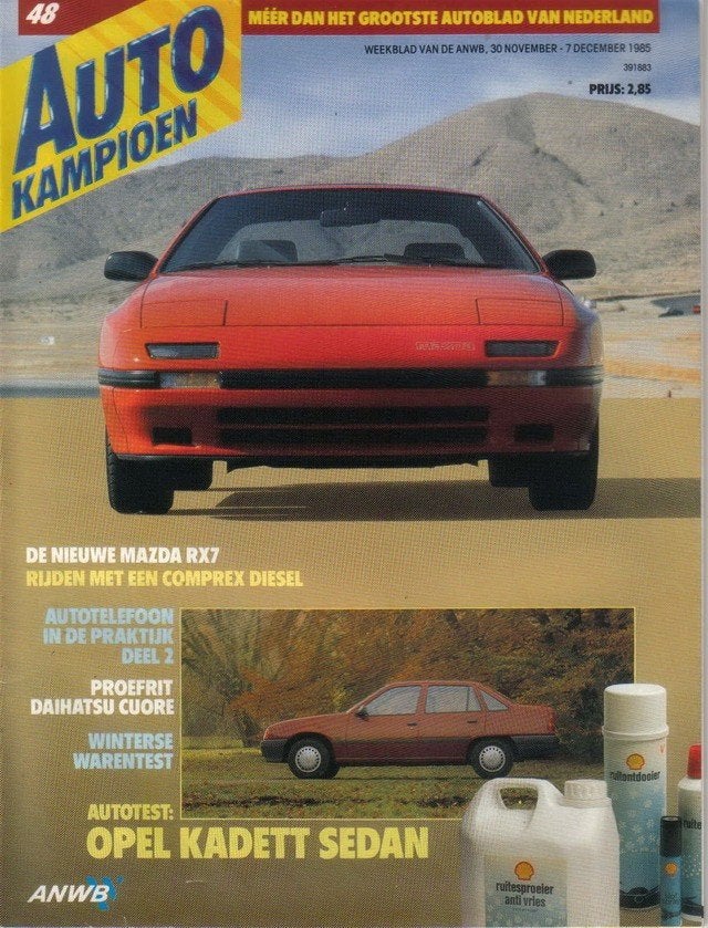 Autokampioen 48 1985 : Mazda RX7 - Opel Kadett 1.3S - Ford, Ophalen of Verzenden, Gelezen, Algemeen