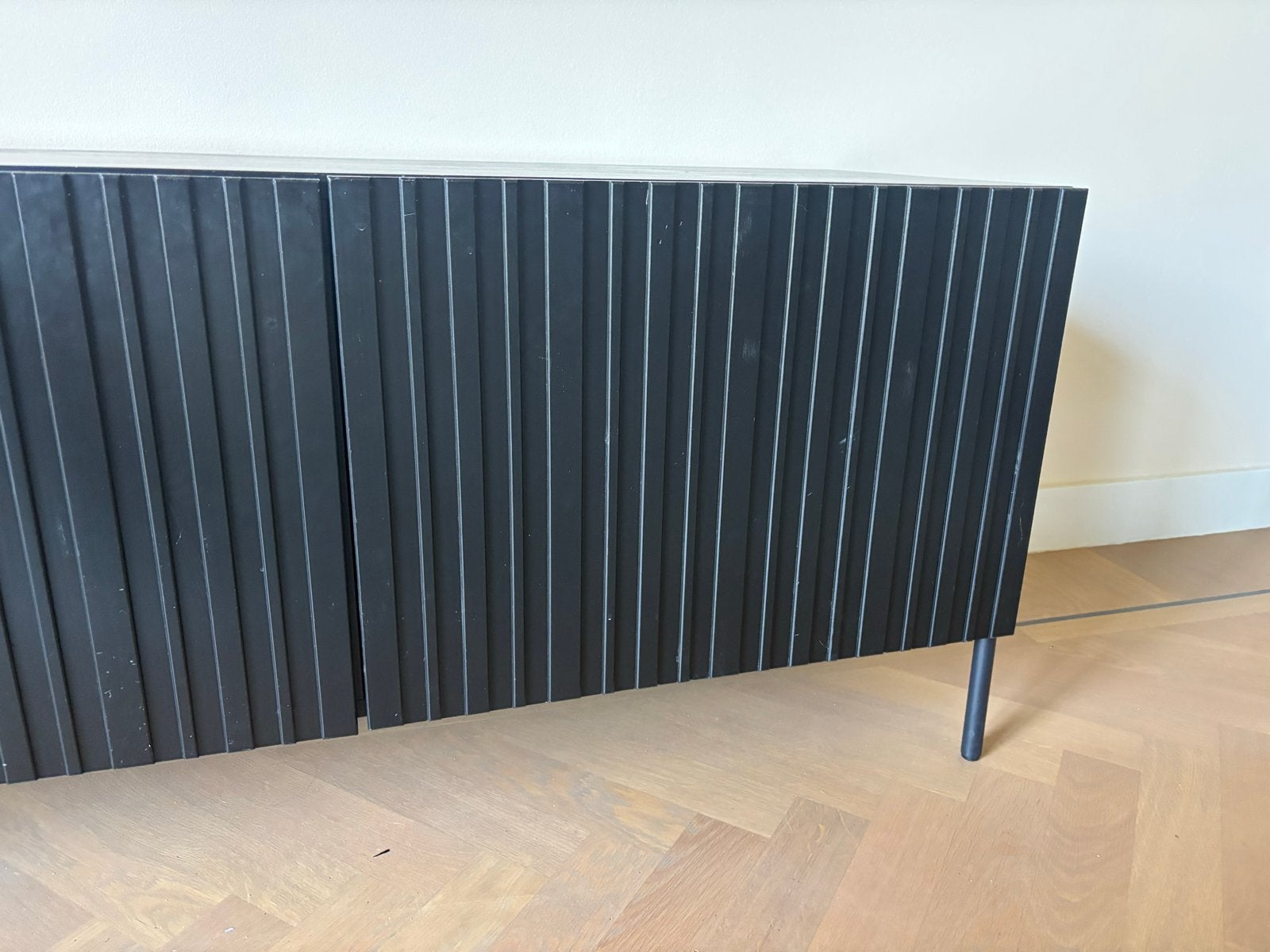 Zwart Dressoir / tv meubel WOOOD, Ophalen, Gebruikt