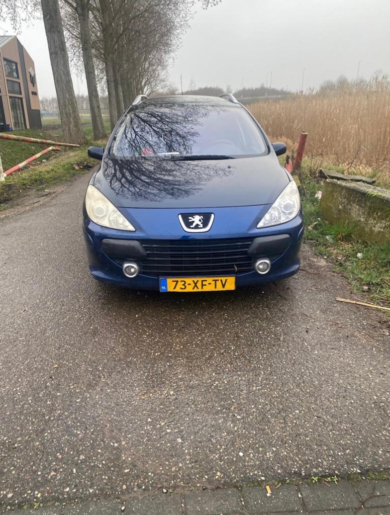 Peugeot 307 1.6 16V XR Break 2007 Blauw, Zwart, 4 cilinders, 715 kg, Blauw