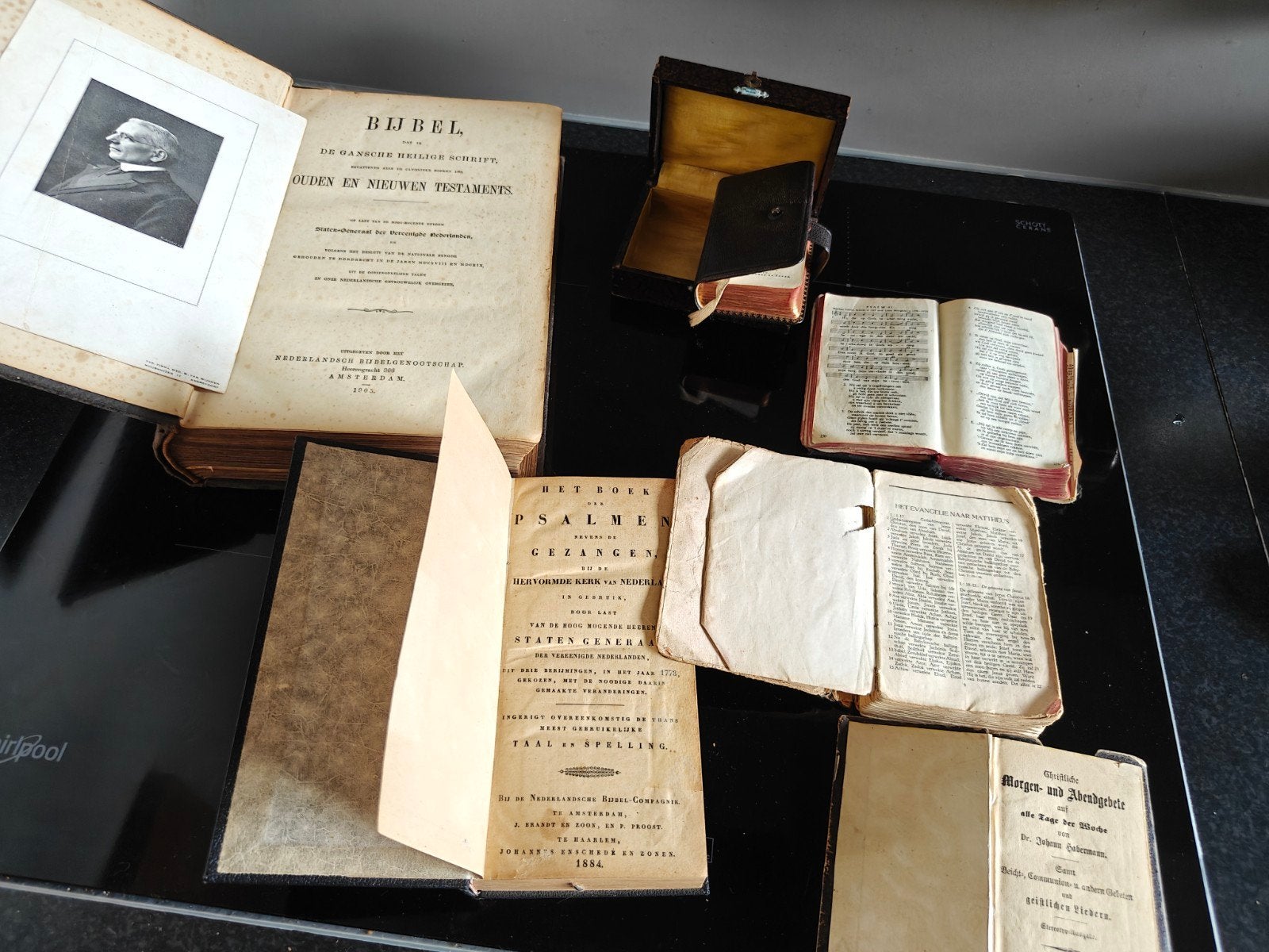 Oude Bijbels en Gebedenboeken - Diverse Uitgaven, Antiek en Kunst, Antiek | Boeken en Bijbels, Ophalen of Verzenden, Dr. Johann Habermann, Nederlandsch Bijbelgenootschap