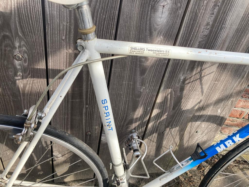 Vintage racefiets - Sprint MBK - Wit/Blauw, Fietsen en Brommers, Fietsen | Racefietsen, Overige merken, 28 inch, Gebruikt, Ophalen of Verzenden
