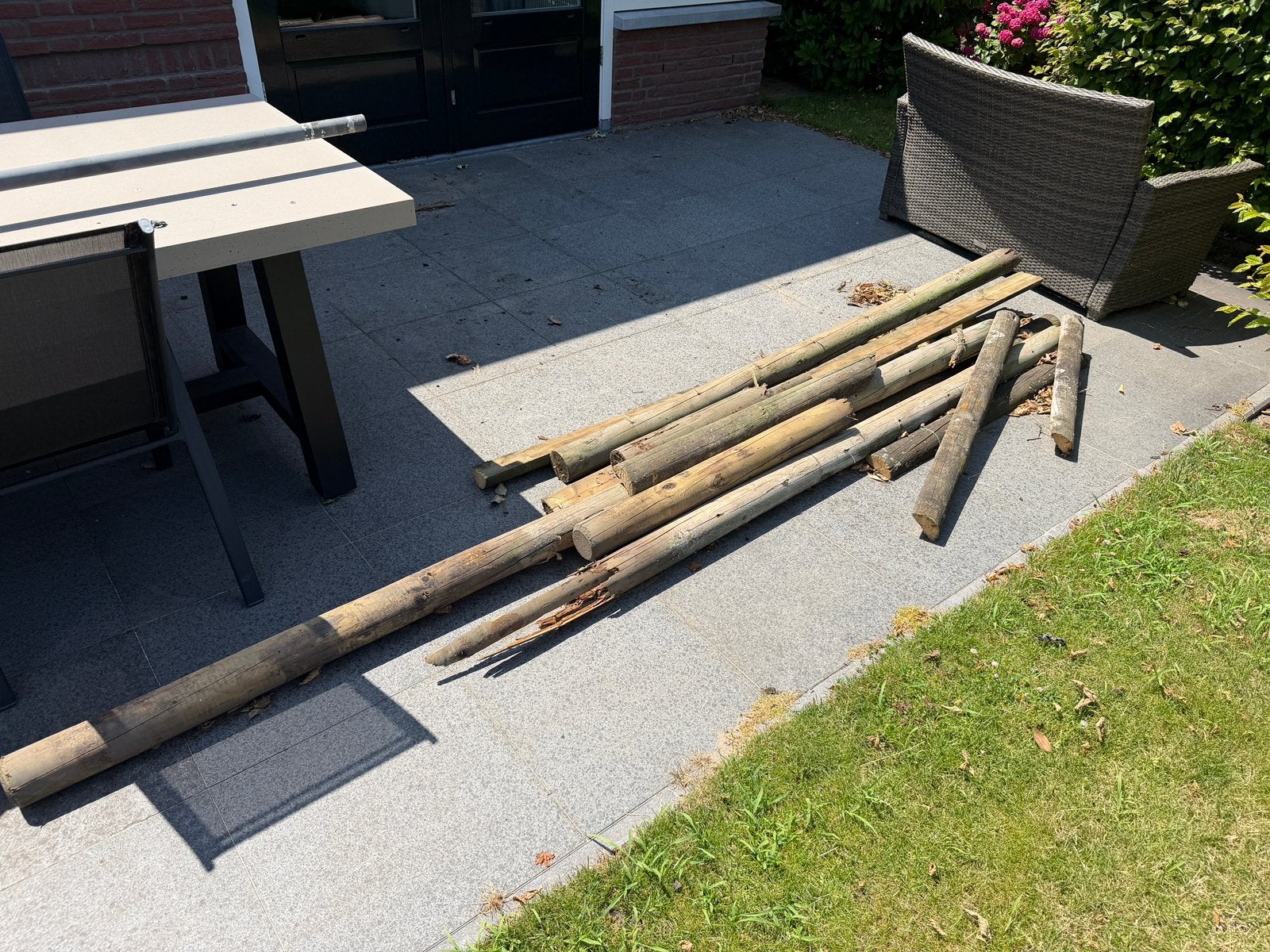 Brandhout / tuinhout, Ophalen, Zo goed als nieuw, Minder dan 180 cm, Palen