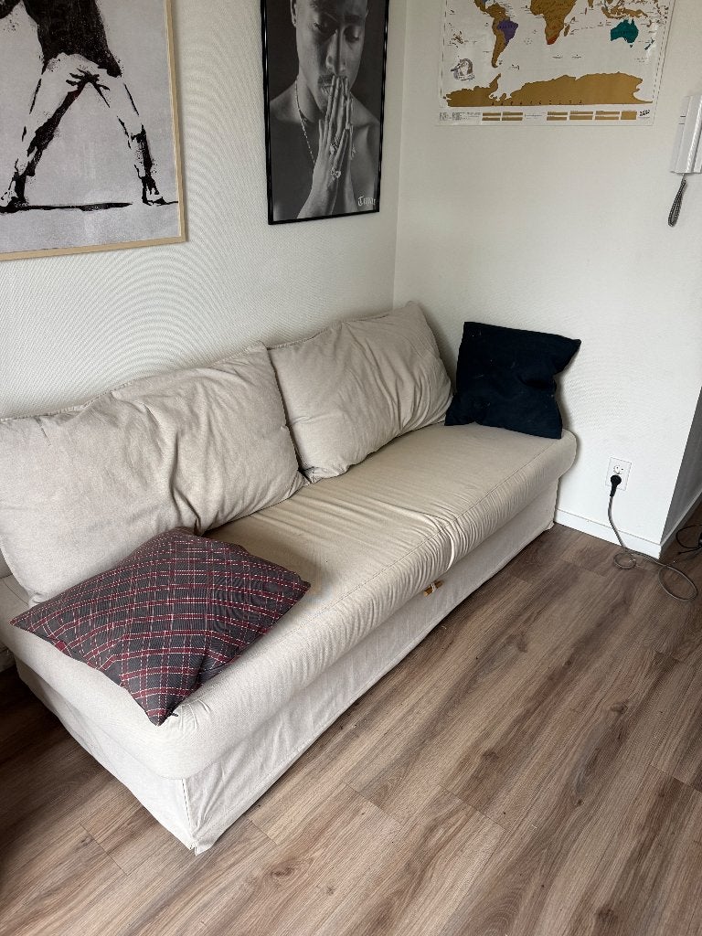 Bank/bed met opslag, Ophalen, Gebruikt, Bedbank, 150 tot 200 cm