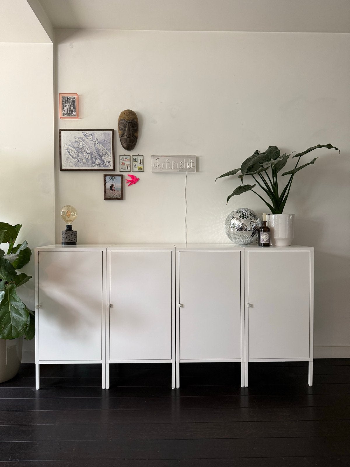 4x Ikea HÄLLAN metalen locker kastjes - Wit, Ophalen, Zo goed als nieuw
