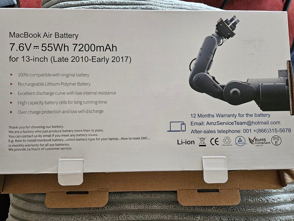 Nieuwe accu MacBook Air 2014 - Ongebruikt, Ophalen of Verzenden, Zo goed als nieuw, Apple (compatibel)