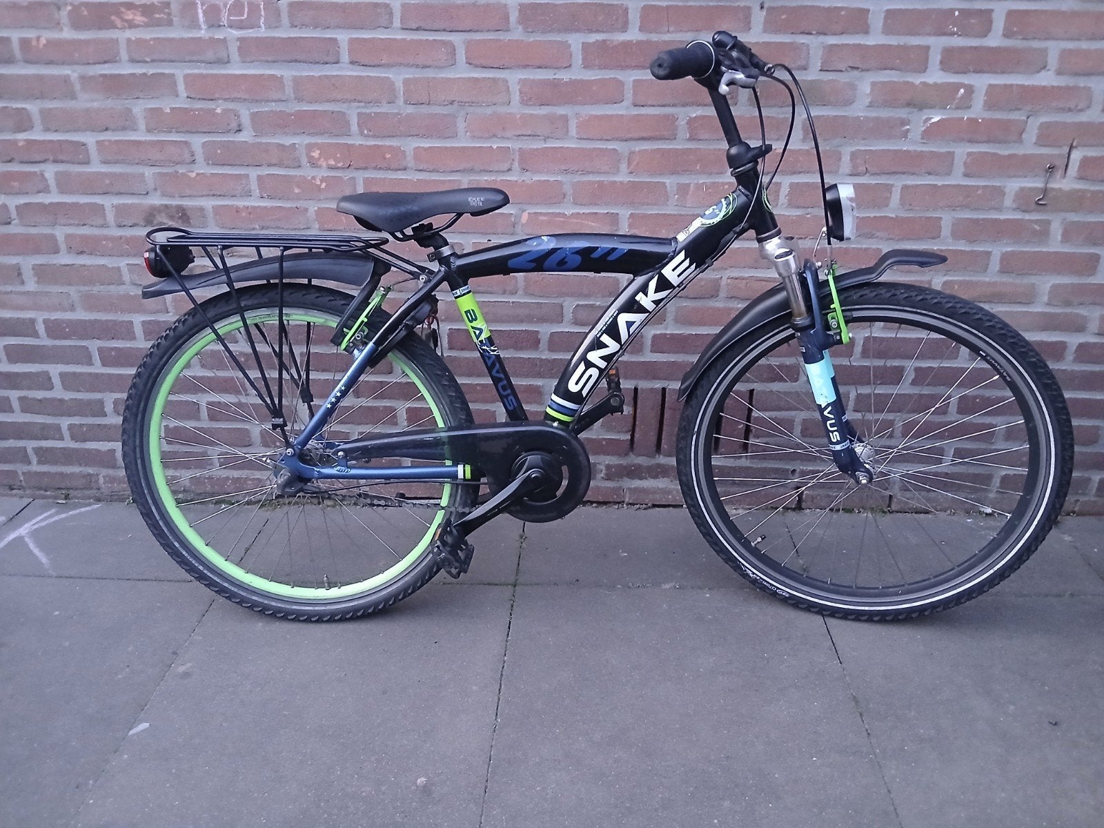 26 inch batavus snake 3v, Fietsen en Brommers, Gebruikt, Velgrem, Batavus Snake Alpina Trial Yabber cube bulls loekie sparta, Handrem