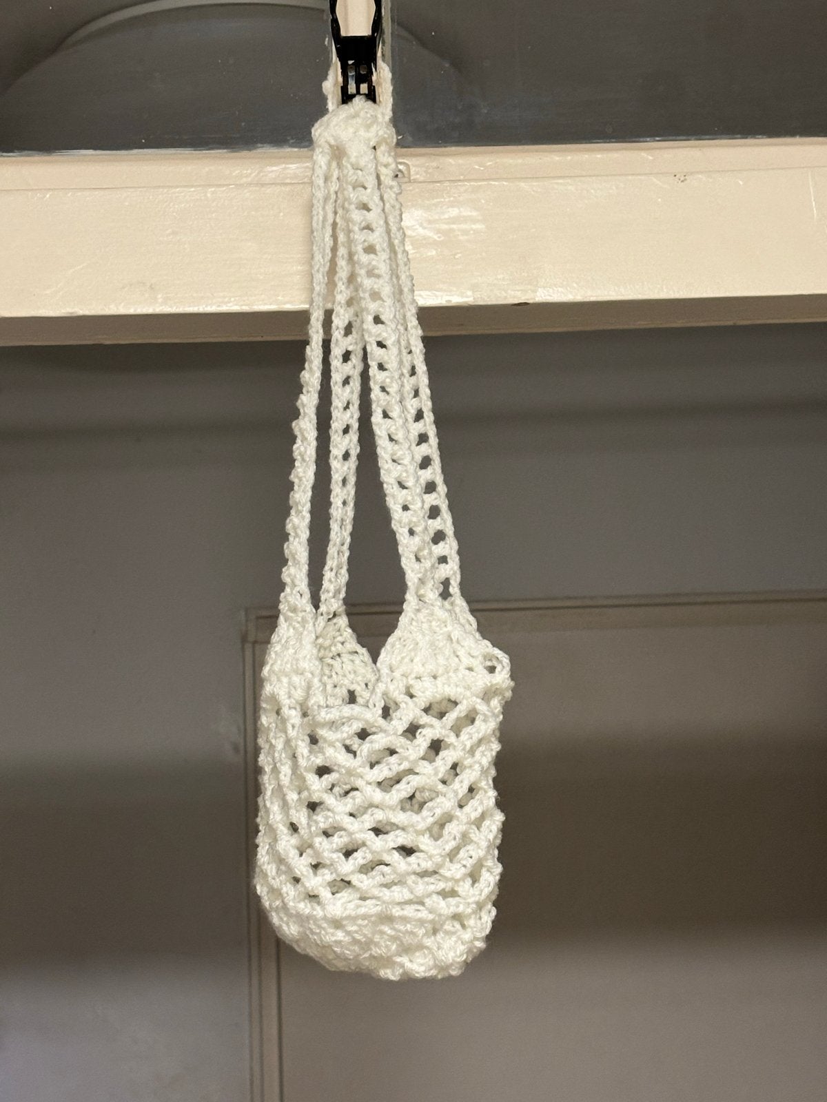 Handgemaakt gehaakt plantenhanger- wit, Ophalen, Zo goed als nieuw, Haken, Overige typen