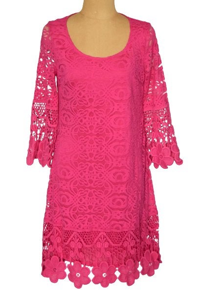 Nieuw Alfani zomers kanten jurkje, roze, Mt. S, Verzenden, Nieuw, Knielengte, Roze