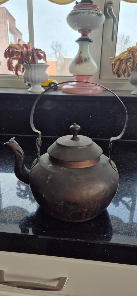 Oude koperen appel ketel appelketel nummer 8, Antiek en Kunst, Ophalen of Verzenden