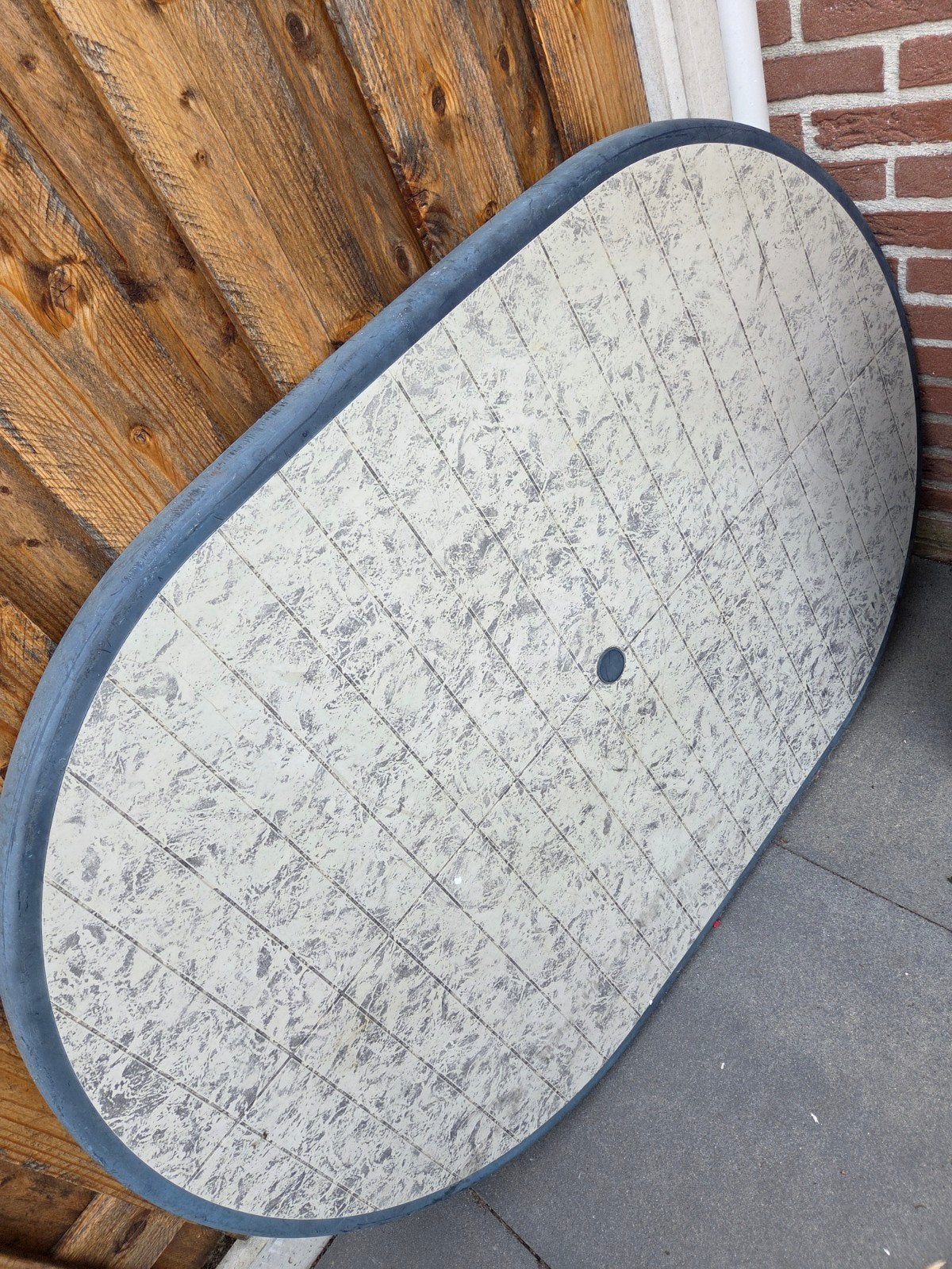 Tafel en stoelen, Ophalen, Gebruikt, Rechthoekig, Kunststof