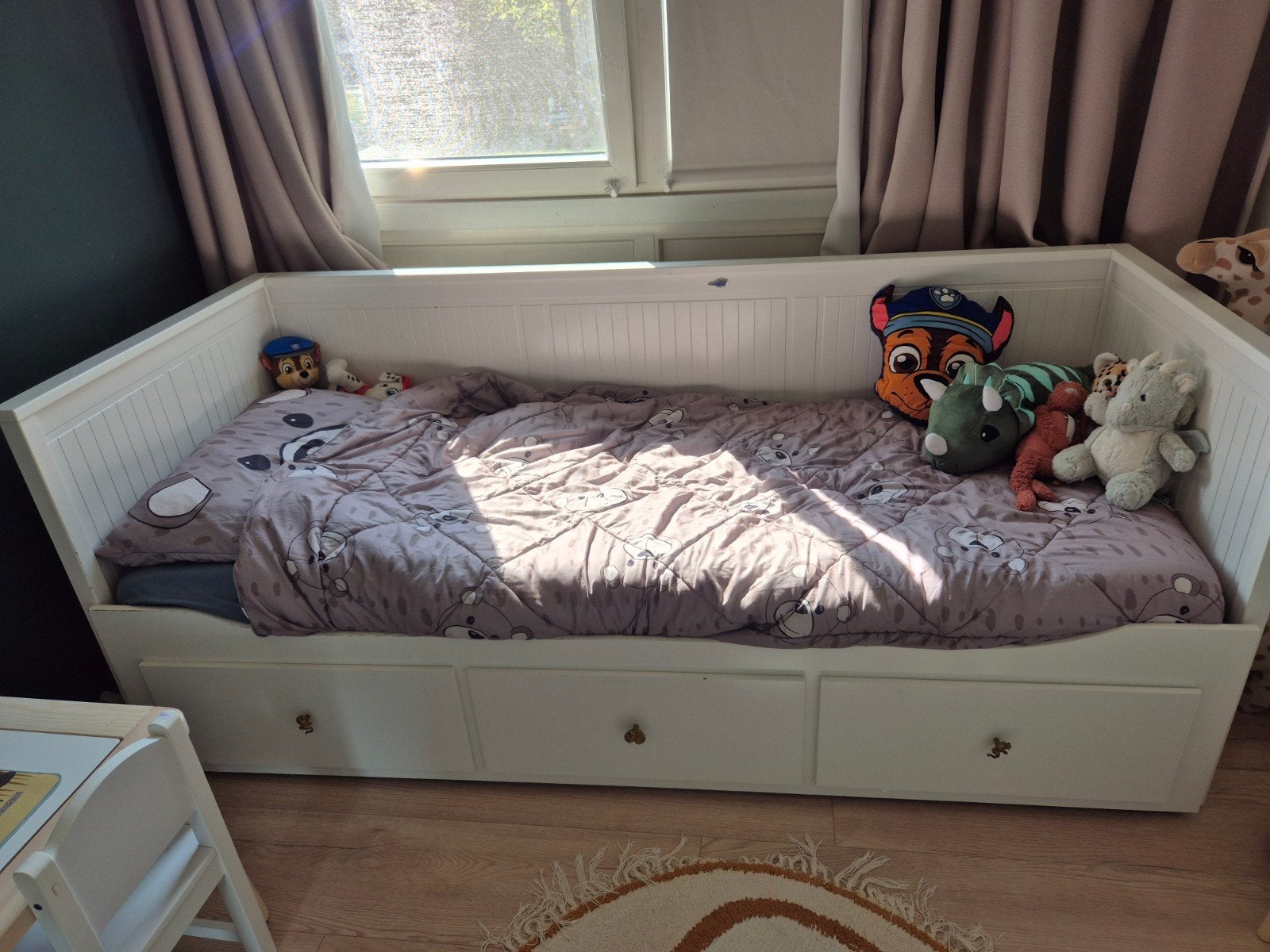 ikea bed bank hemnes te koop, Ophalen, 85 tot 100 cm, Gebruikt, Lattenbodem