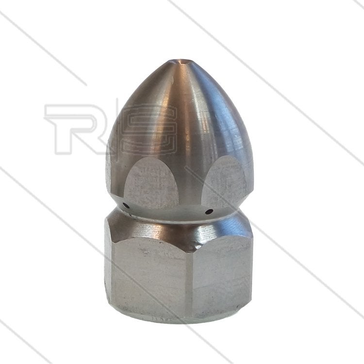 RVS Rioolnozzle 6-Sproeier 1/2 inch SW24, Verzenden