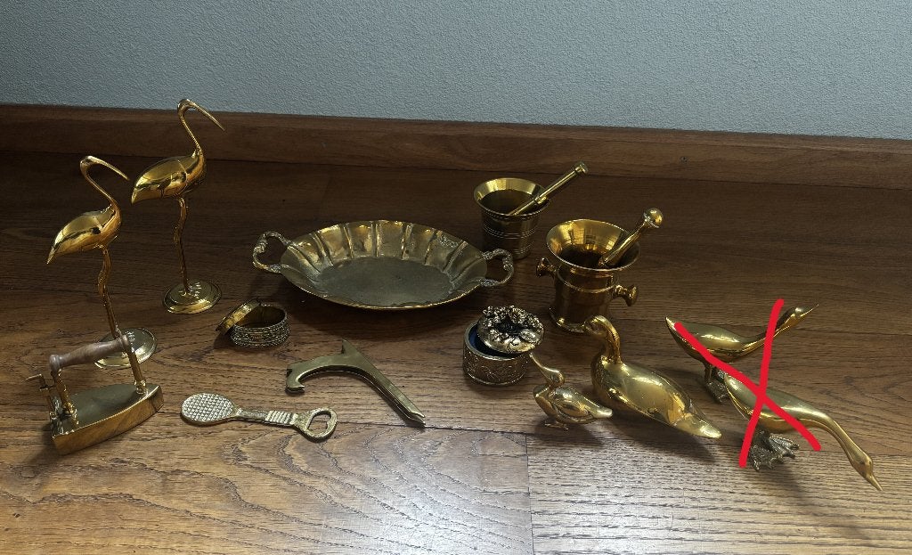 Messing items deco, Ophalen of Verzenden
