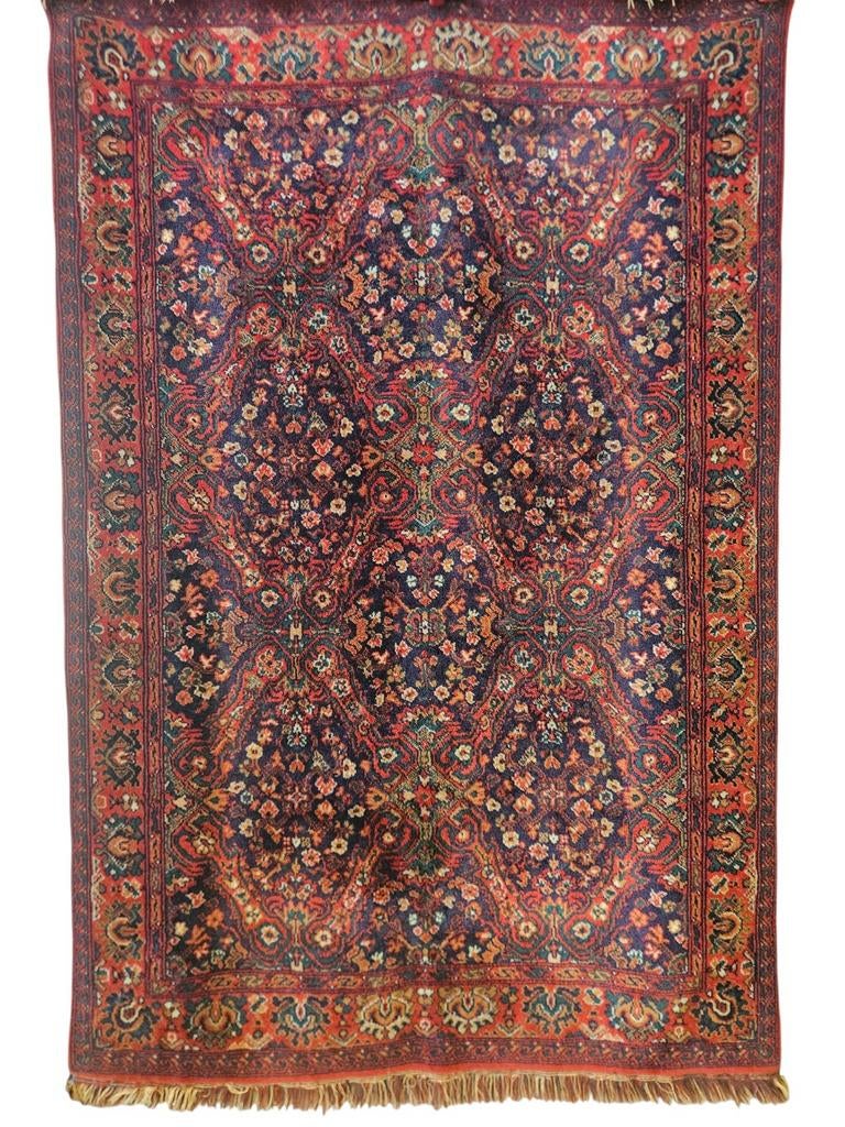 Vintage oosters wol Tafelkleed vloerkleed floral 136x203cm