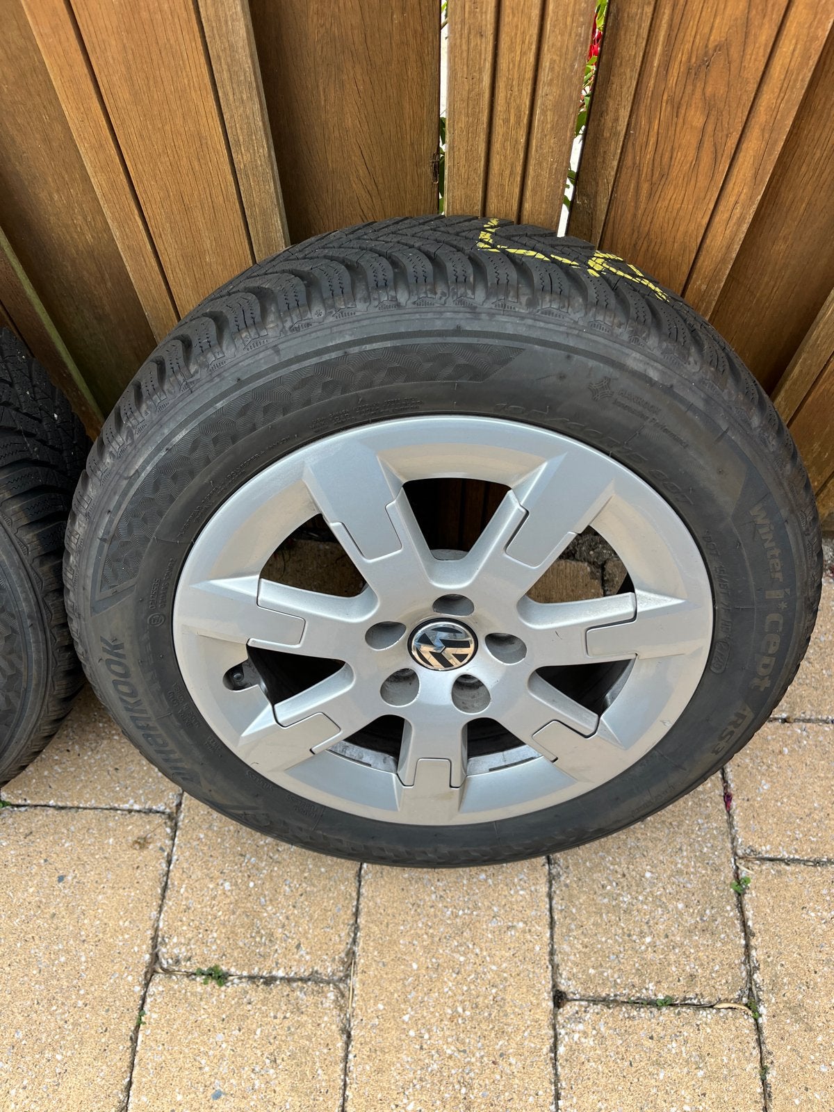 Winterbanden met velg Hankook 195/60/R15 88T  VW Polo 6R, Ophalen, Gebruikt, 15 inch, Winterbanden
